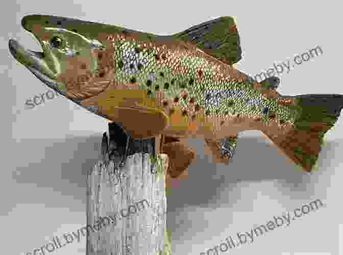 A Beautifully Carved And Painted Trout, Showcasing The Intricate Details And Vibrant Colors Of This Art Form How To Paint Trout (Fish Carving Basics) (Vol 3)