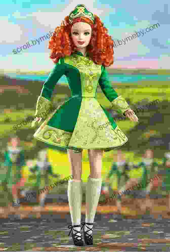 A Beautifully Knitted Irish Dancer Doll In A Vibrant Green Dress The Irish Dancer: Doll Knitting Pattern