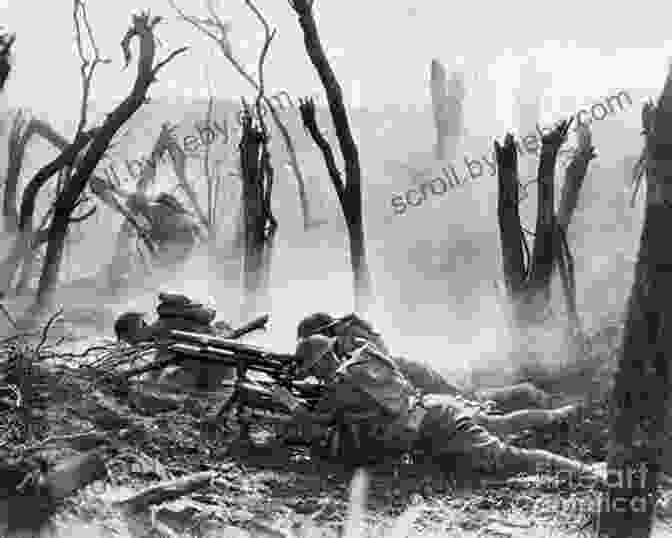 A Black And White Photograph Of A Battlefield, With Soldiers In The Foreground And Smoke Rising In The Distance. The Stocking Cynthianna