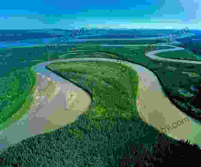 A Panoramic View Of The Mackenzie River, The Longest River In Canada Driving North On The Road To Northern Alberta And The Northwest Territories: A Driving Journal