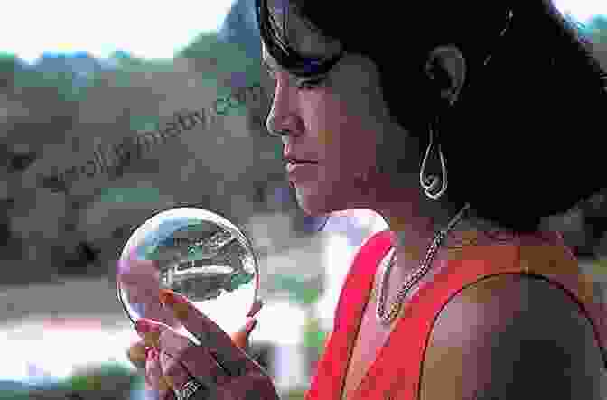 A Woman Gazes Into A Crystal Ball, Her Expression Filled With Wonder And Curiosity. Hand Me Down Magic #2: Crystal Ball Fortunes