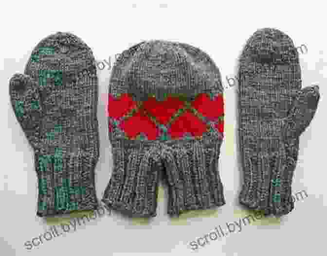 An Elegant Couple Wearing Hand Knit Gloves With Intricate Patterns. His Hers Gloves Individual Knitting Pattern