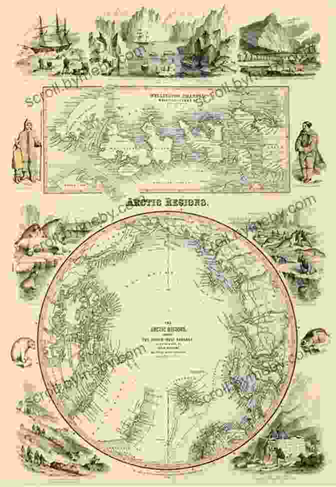 An Old Map Depicting The Arctic Region With Ships Sailing Through Icy Waters The Voyages Of Captain Luke Foxe Of Hull And Captain Thomas James Of Bristol V1