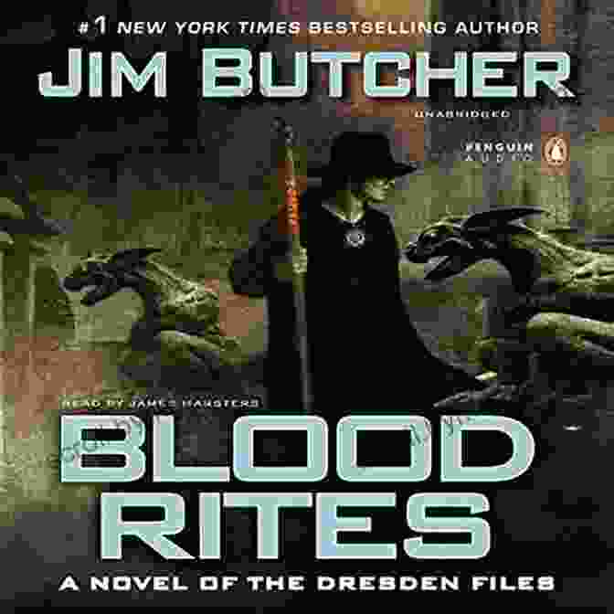 Blood Rites Book Cover Featuring A Shadowy Figure Emerging From A Blood Red Background Blood Rites (The Dresden Files 6)