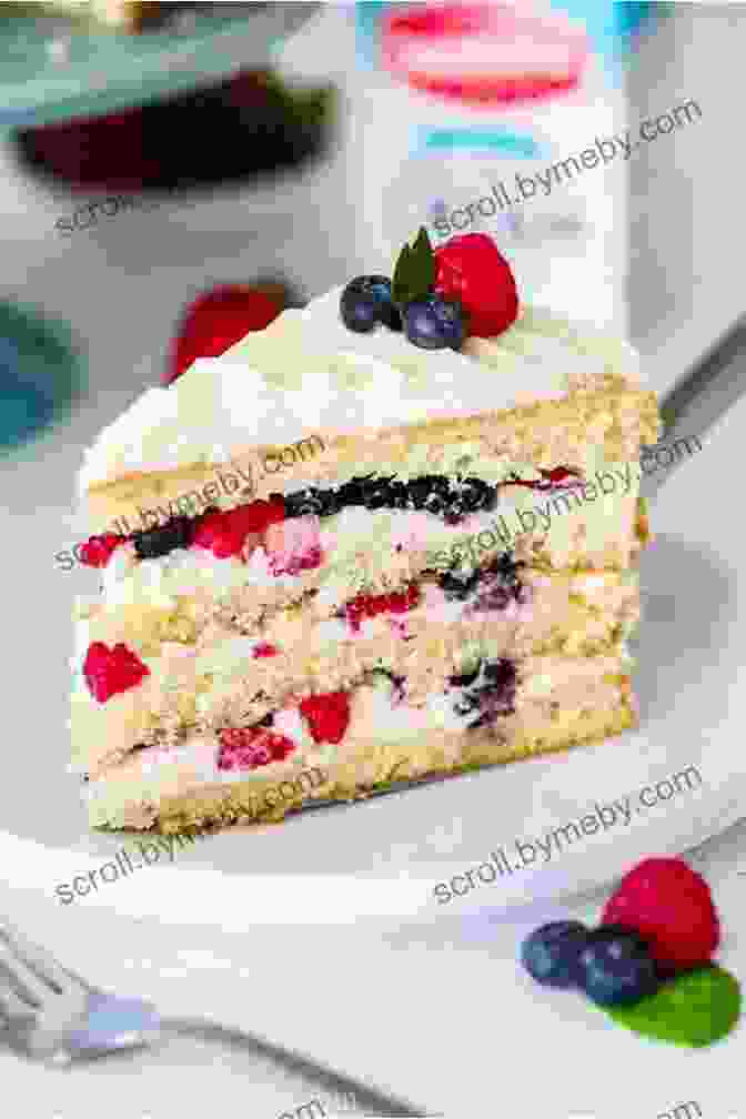 Classic Vanilla Sheet Cake Adorned With Fresh Berries Wicked Good Sheet Cakes : Quick And Easy Sheet Cake Recipes (Easy Baking Cookbook 2)