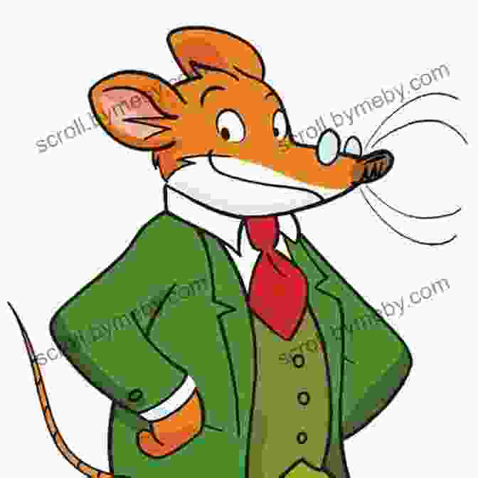 Geronimo Stilton, A Brown Mouse With Glasses And A Red Scarf, Holding A Microphone And Standing In Front Of A Newspaper Thea Stilton And The Dragon S Code (Thea Stilton #1): A Geronimo Stilton Adventure (Thea Stilton Graphic Novels)