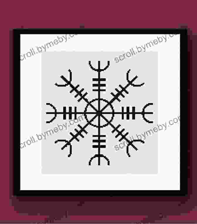 Helm Of Awe Counted Cross Stitch Pattern Finished Product Helm Of Awe Runic Symbol Of Protection Counted Cross Stitch Pattern