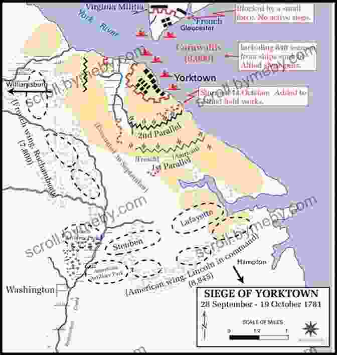 Map Depicting The Siege Of Yorktown Siege Of Yorktown: The Last Major Land Battle Of The American Revolutionary War (Battle Of Yorktown Surrender At Yorktown Siege Of Little York)