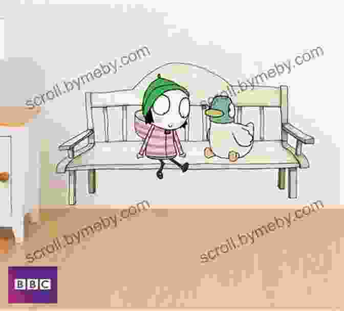 Sarah And Duck Sitting On A Park Bench, Reading A Book Together Sarah And Duck Have A Quiet Birthday