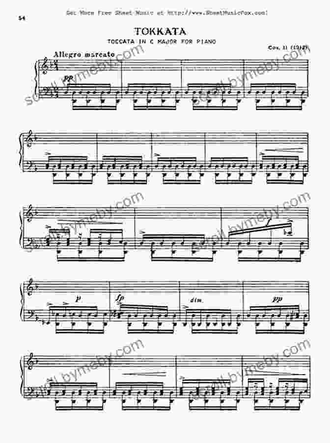 Sheet Music Of Toccata In Major Op 11, Showcasing Its Complex And Virtuosic Passages Toccata In C Major Op 11