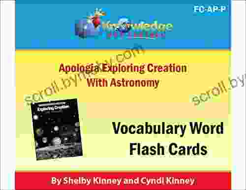 Apologia Exploring Creation With Astronomy Vocabulary Words Flash Cards