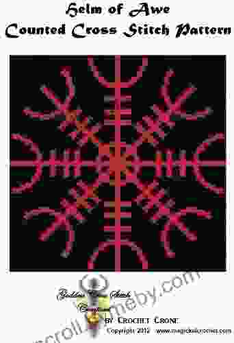 Helm Of Awe Runic Symbol Of Protection Counted Cross Stitch Pattern